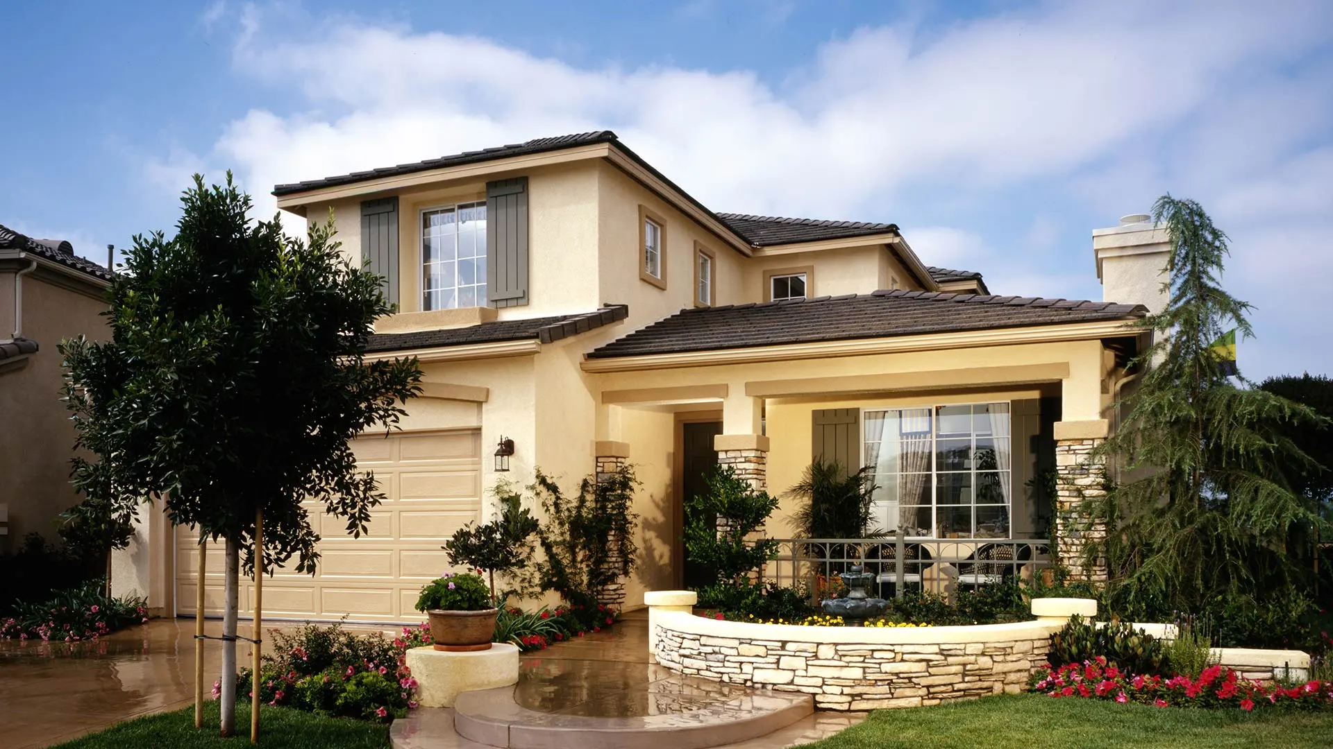 Lovely home with landscape plantings in New Braunfels, TX.