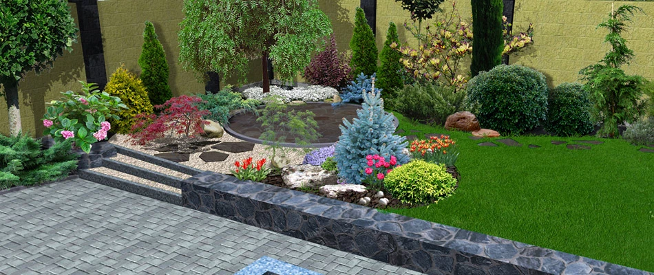 3d design rendering for a landscape project in New Braunfels, TX.