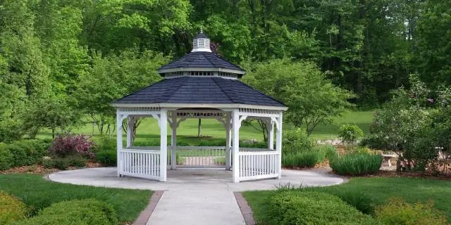 Gazebo designed and built in a back yard near Kyle, TX.