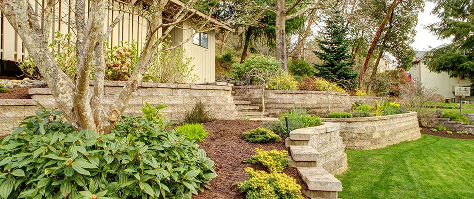 A retaining wall for a customer in San Marcos, TX.